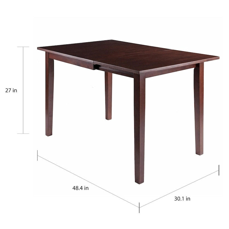 Copper Grove Petronella Walnut Brown Dining Table with Dropleaf Extension - N/A