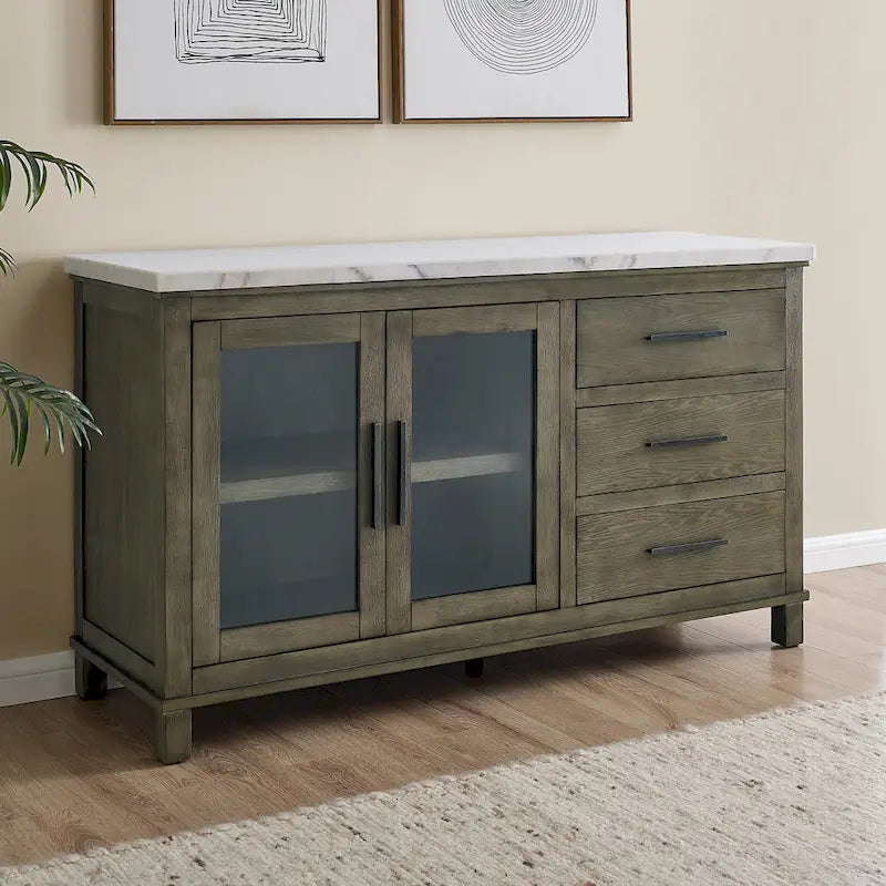 Steve Silver Marble Top Server