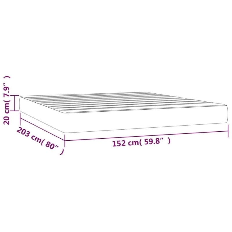 vidaXL Spring Mattress Bed-in-a-Box Single Bed Foam Mattress Medium Hardness