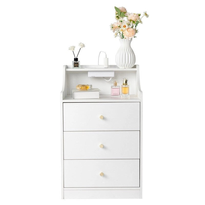 2 Drawer Nightstand with USB